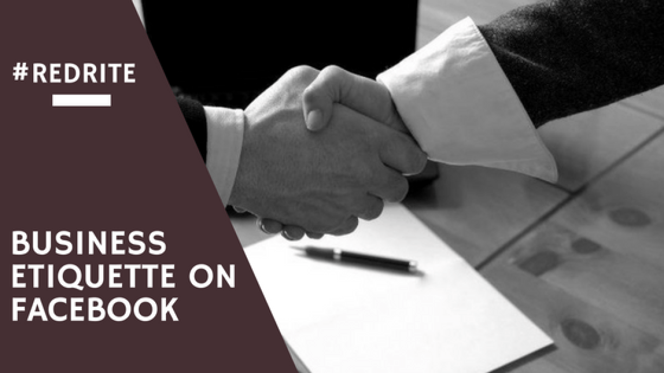 Facebook Etiquette, RedRite, Leeds, Virtual Assistant